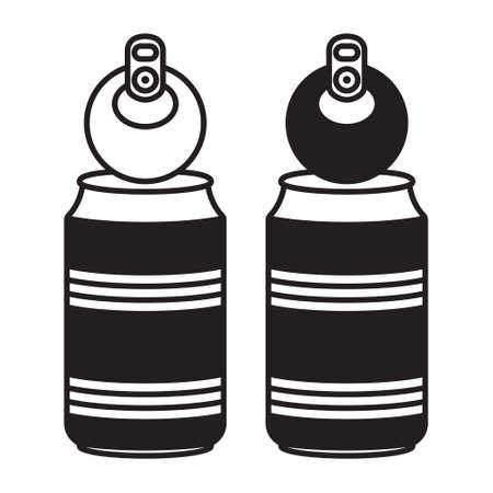 Flat vector icon the opened soda can lid for apps and websitesのイラスト素材