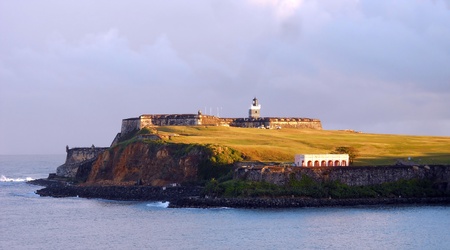 The old fort in San Juan, Puerto Rico, stood as a fortress against invaders for many centuries.のeditorial素材
