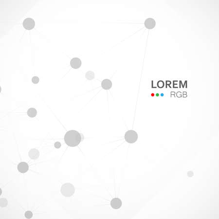 Abstract science background with connecting dots and lines.のイラスト素材