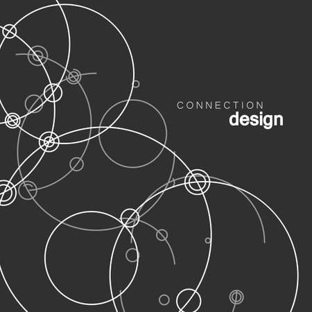 Technology abstract dot and circle connection.のイラスト素材