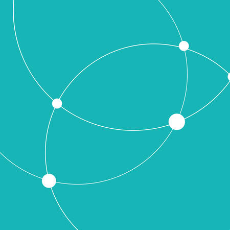 Technology abstract dot and circle connection.のイラスト素材