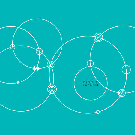 Technology abstract dot and circle connection.のイラスト素材