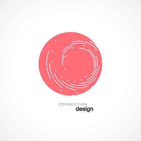 Modern design with abstract twirl circle.のイラスト素材