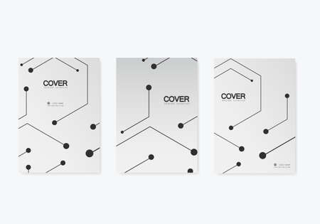 Vector connection and social network. Hexagons technology pattern.のイラスト素材