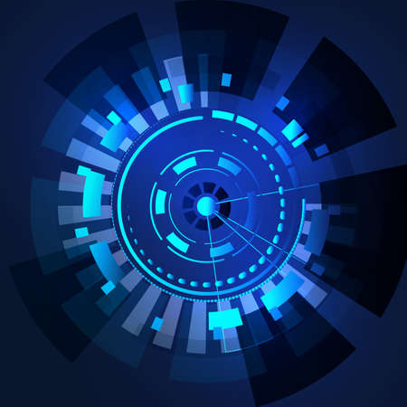 Abstract technology round. Vector background.のイラスト素材