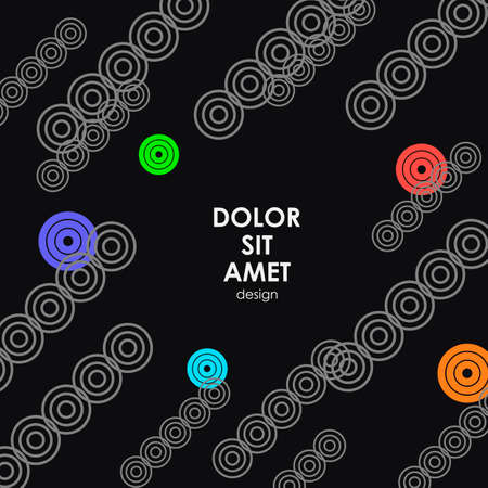 Vector colorful design for your idea. Dynamic circles.のイラスト素材
