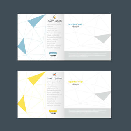 Abstract polygonal with connecting dots and lines. Vector cover brochure.のイラスト素材