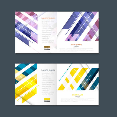 Abstract business square brochure design. Modern line cover template.のイラスト素材