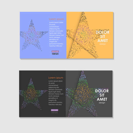 Vector business brochure design with star symbol.のイラスト素材