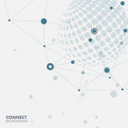 Vector world globe, connect concept design illustration.のイラスト素材