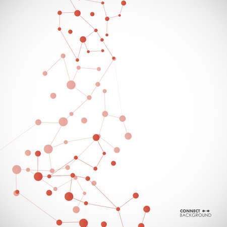 Vector illustration molecules, network and connection.のイラスト素材