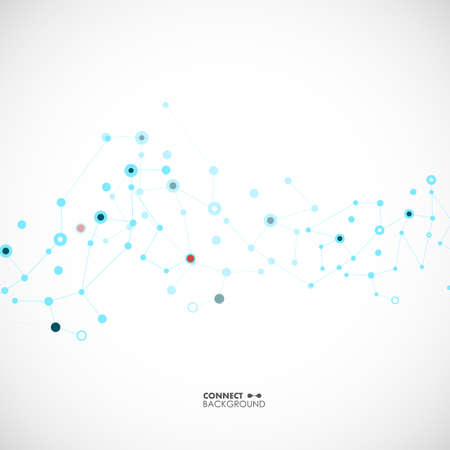 Vector illustration molecules, network and connection.のイラスト素材