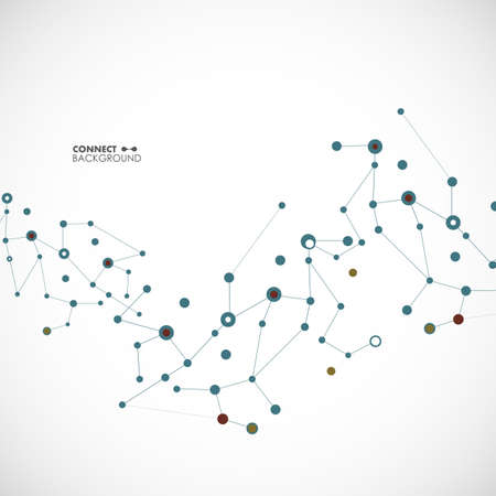 Vector illustration molecules, network and connection.のイラスト素材