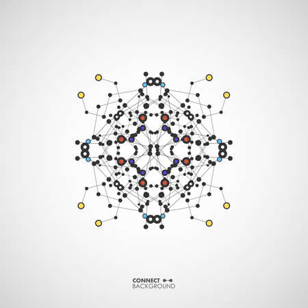 Connection vector abstract figure.のイラスト素材