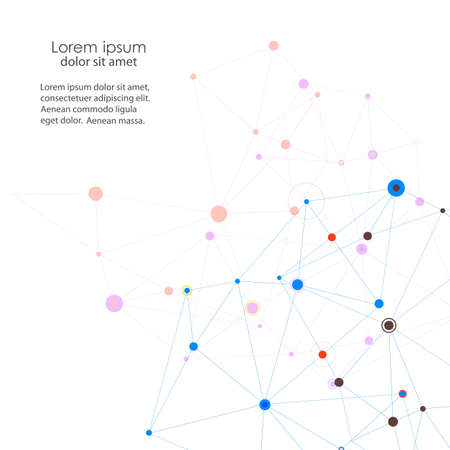 Vector network and connection background for your presentation.のイラスト素材