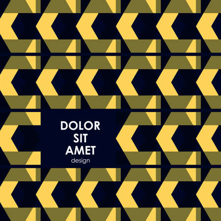 Vector background of hexagons and triangle forming an arrow and abstract pattern.のイラスト素材