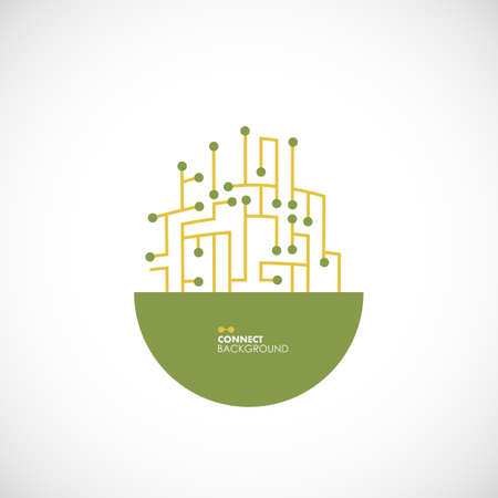 Vector illustration molecules, network and connectionのイラスト素材