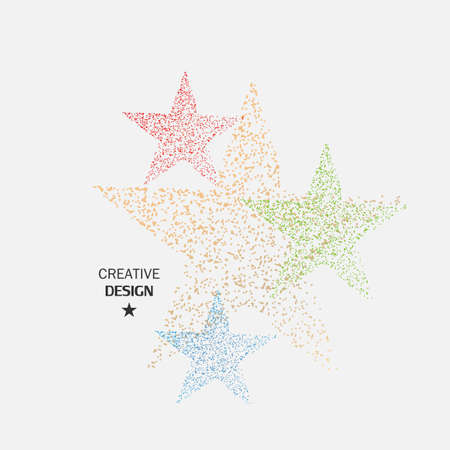 Four color star dots vectorのイラスト素材