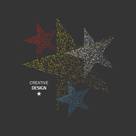Four color star dots vectorのイラスト素材