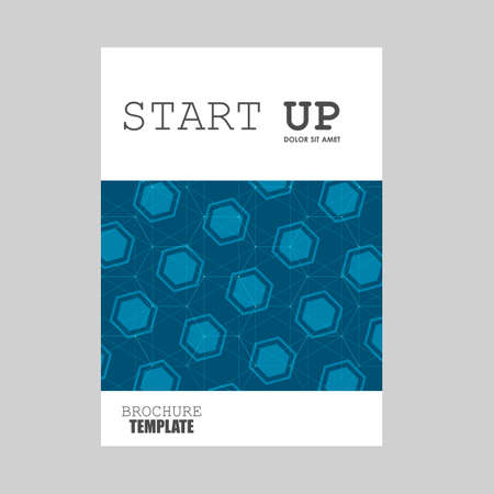 Brochure creative design with hexagon patternのイラスト素材