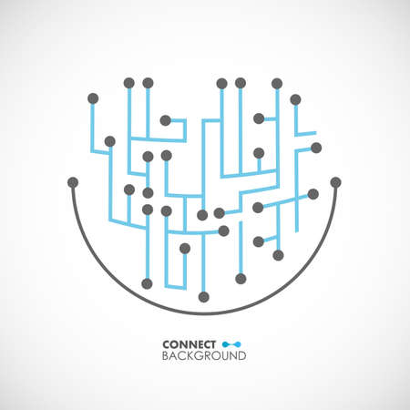 Vector illustration molecules, network and connectionのイラスト素材