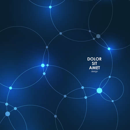 Network template. Digital background with connections circleのイラスト素材