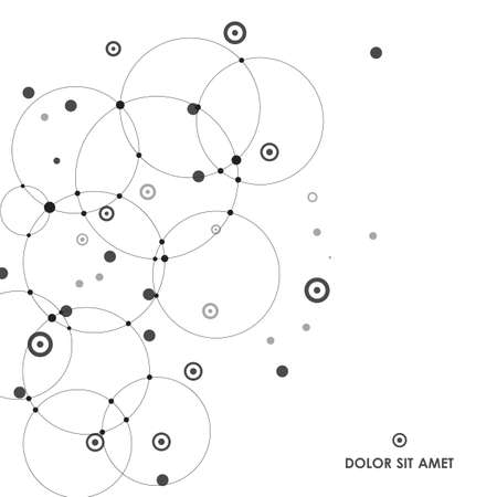 Technology abstract dot and circle connectionのイラスト素材