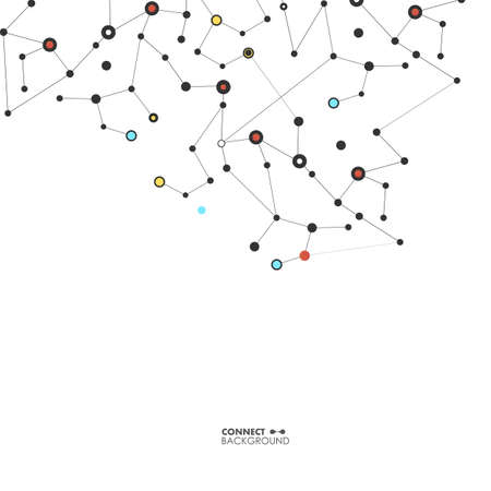Vector Abstract Molecule Structure and Network Background.のイラスト素材
