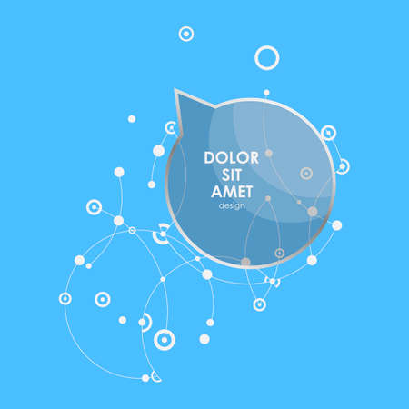 Speech bubbles with abstract lines and dots.のイラスト素材