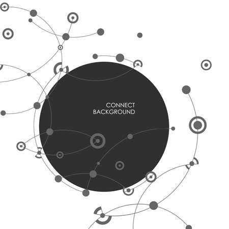 Abstract pattern of rounded lines and dots with space for text.のイラスト素材