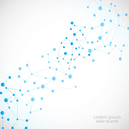 Abstract vector connect circle with molecular structureのイラスト素材