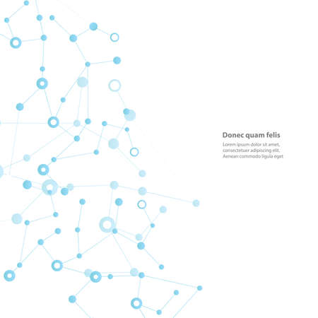 Modern vector design with elements of molecular bonds.のイラスト素材