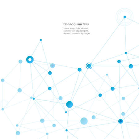 Modern vector design with elements of molecular bonds.のイラスト素材