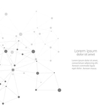 Modern vector design with elements of molecular bondsのイラスト素材
