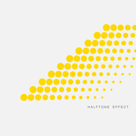 Set of Abstract Halftone Design Elements. Vector illustration.のイラスト素材
