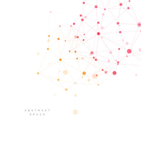 Vector molecular connection. Technology abstract connection.のイラスト素材