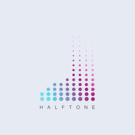 Foot halftone digital symbol on plain background.のイラスト素材