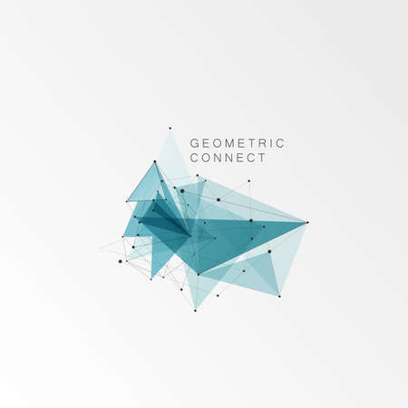 Geometric Connect Pattern for Business Presentations, Annual Report and Start Up Ideas.のイラスト素材