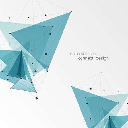 Geometric Connect Pattern for Business Presentations, Annual Report and Start Up Ideas.のイラスト素材