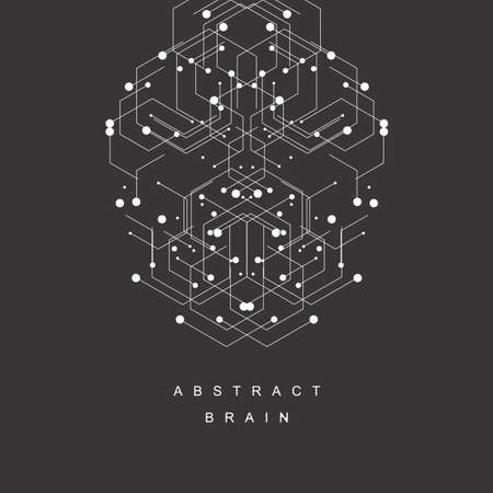 Hexagons genetic pattern.のイラスト素材