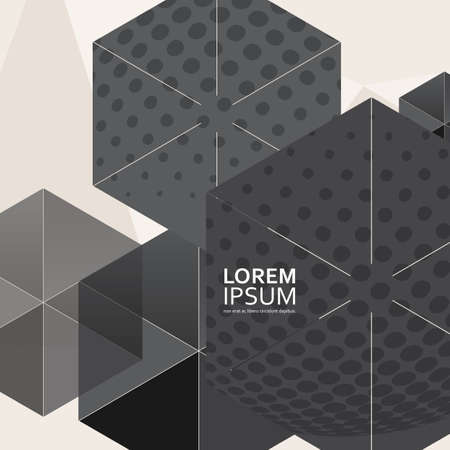 Vector Abstract Colorful Hexagon Concept / Creative Background.のイラスト素材