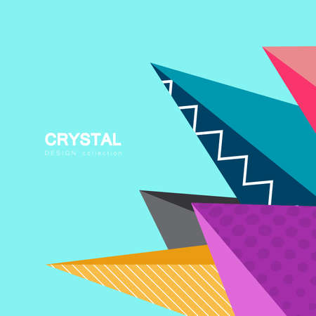 Vector Triangle Crystal Design / Geometry Concept Background.のイラスト素材