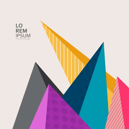 Vector Triangle Crystal Design / Geometry Concept Background.のイラスト素材