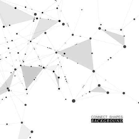 Internet connection geometric shapes. Vector graphic designのイラスト素材