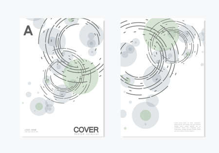 Brochures business template cover design with abstract twirl circle design