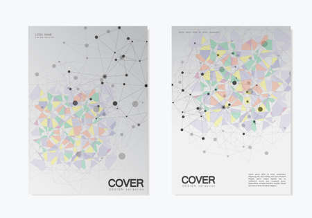 Abstract Broken stained glass pattern. Vector colored elements.のイラスト素材