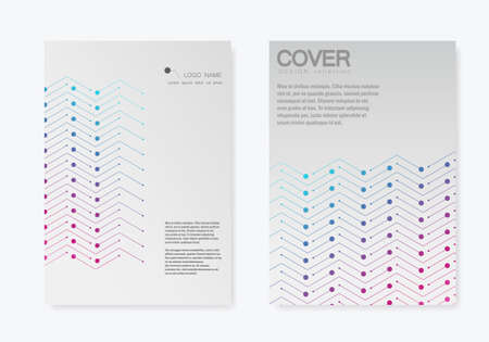 Modern vector pattern. Repeating geometric tiles with dotted and lineのイラスト素材