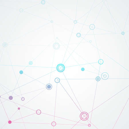 Connection polygonal with connecting dots and lines.