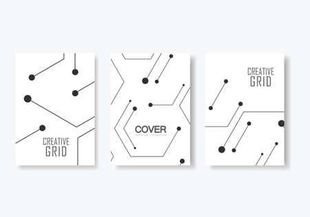 Vector connection and social network. Hexagons technology pattern.のイラスト素材