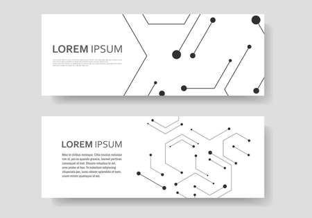 Hexagons chemical carcass and social network. Abstract vector design.のイラスト素材